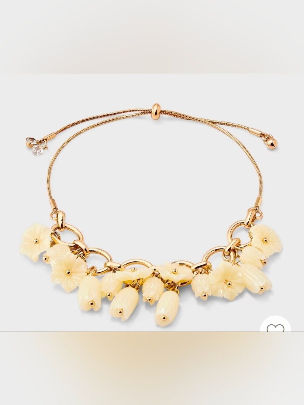 Adjustable Flower Chain Bracelet - A New Day Gold